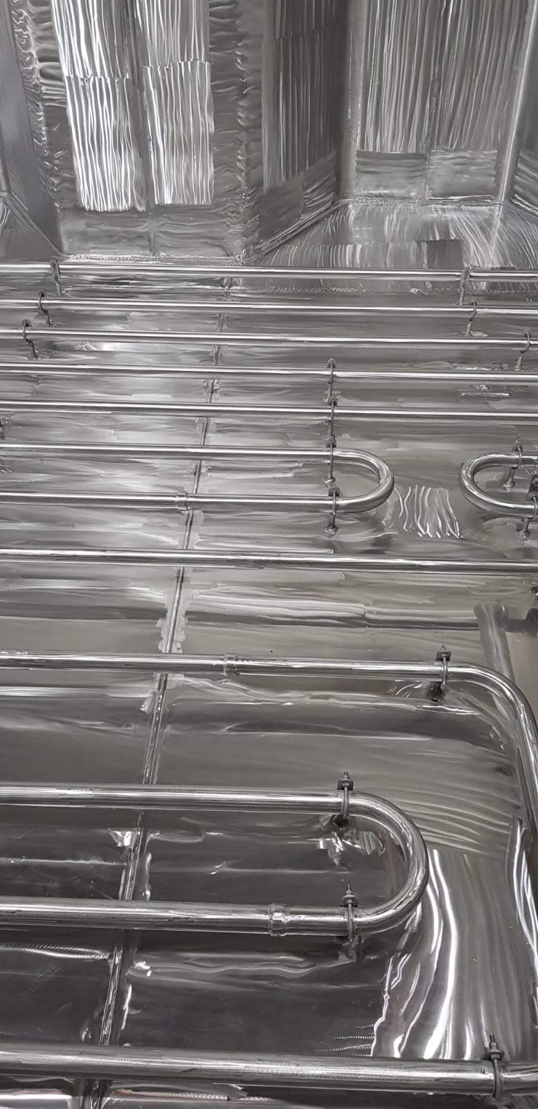 Stainless Steel Cargo Tank after Grinding and Polishing - Stainless Steel Heating Coils after Grinding and Polishing